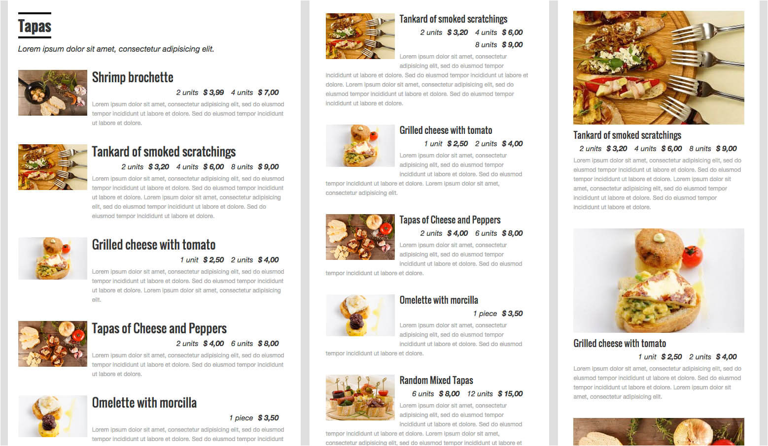quick restaurant menu plugin demo jpg