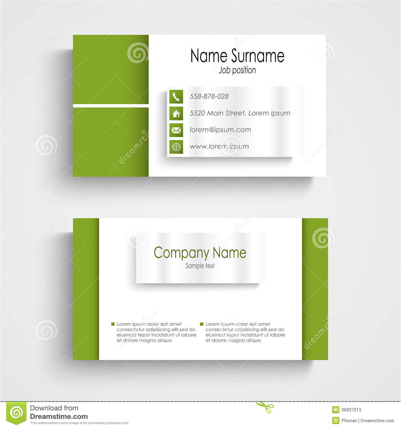 modern green light business card template vector eps 36937913 jpg