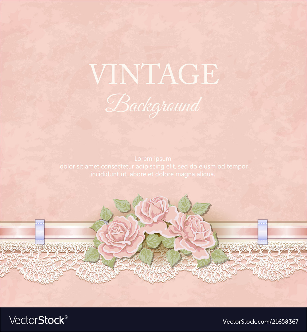vintage background with roses vector 21658367 jpg