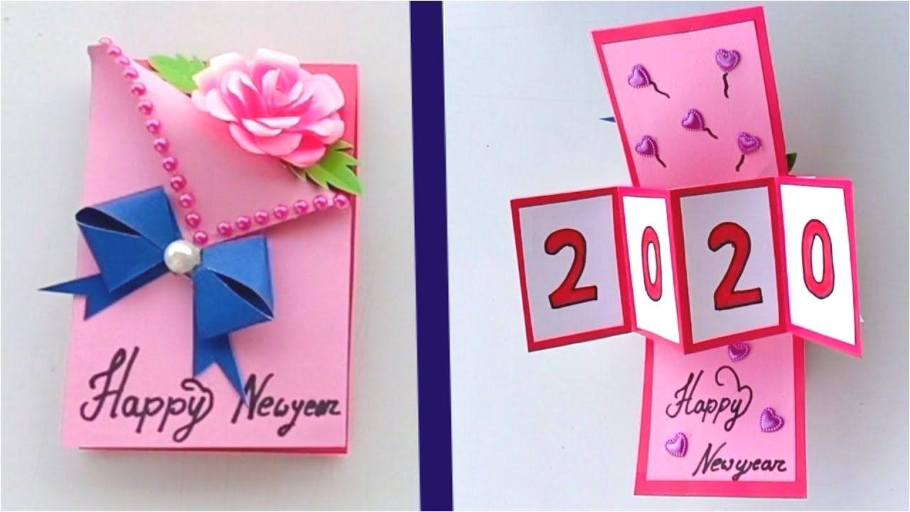 New Year Greetings Card Design Handmade How to Make Happy New Year Card 2020 New Year Greeting