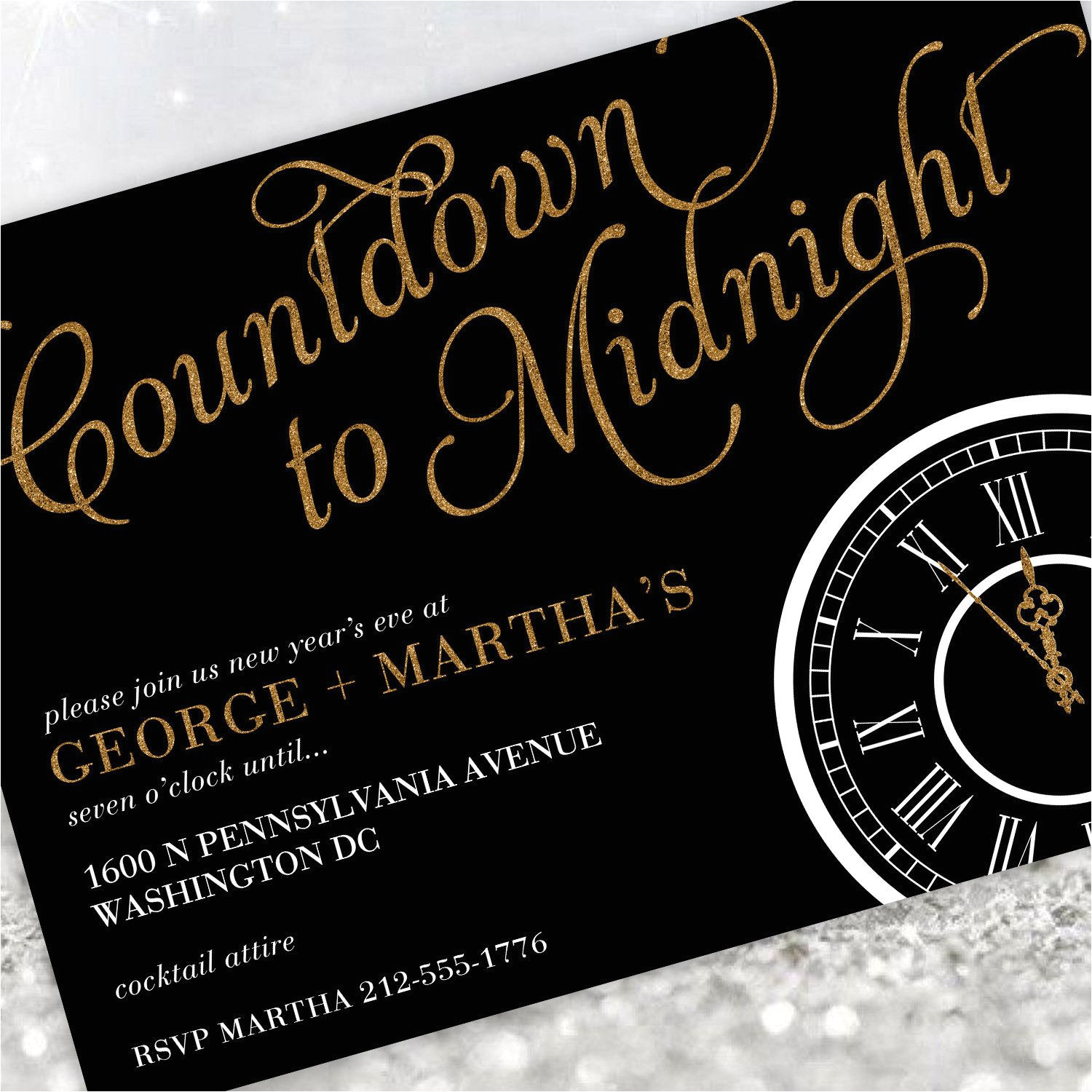 New Year Party Invitation Card New Year S Eve Party Invitations Instant Download Nye