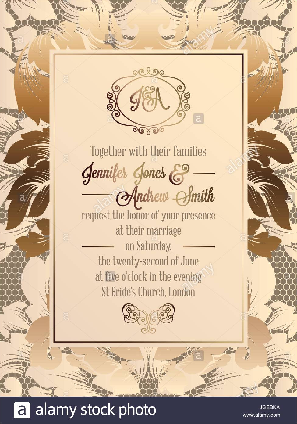 vintage baroque style wedding invitation card template elegant formal jgebka jpg