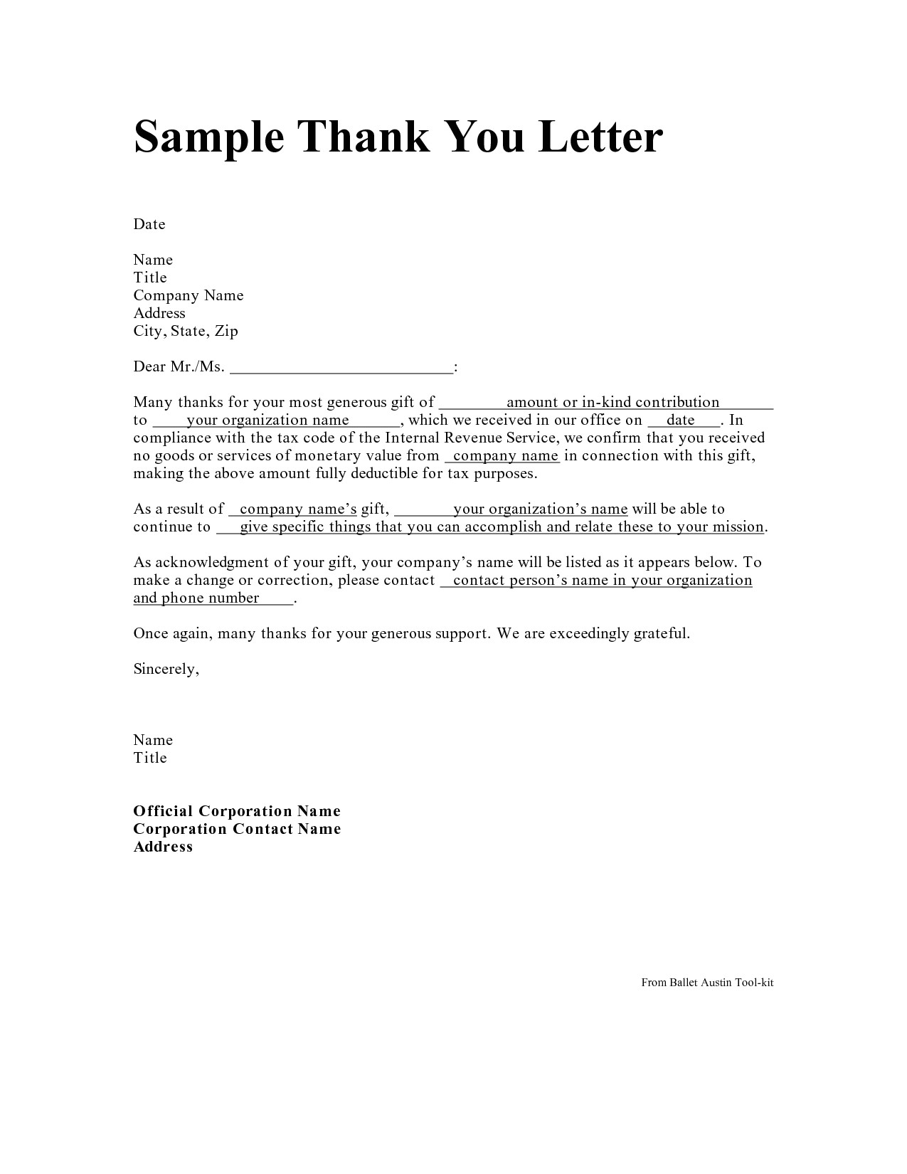 Professional Thank You Card Ideas Personal Thank You Letter Personal Thank You Letter