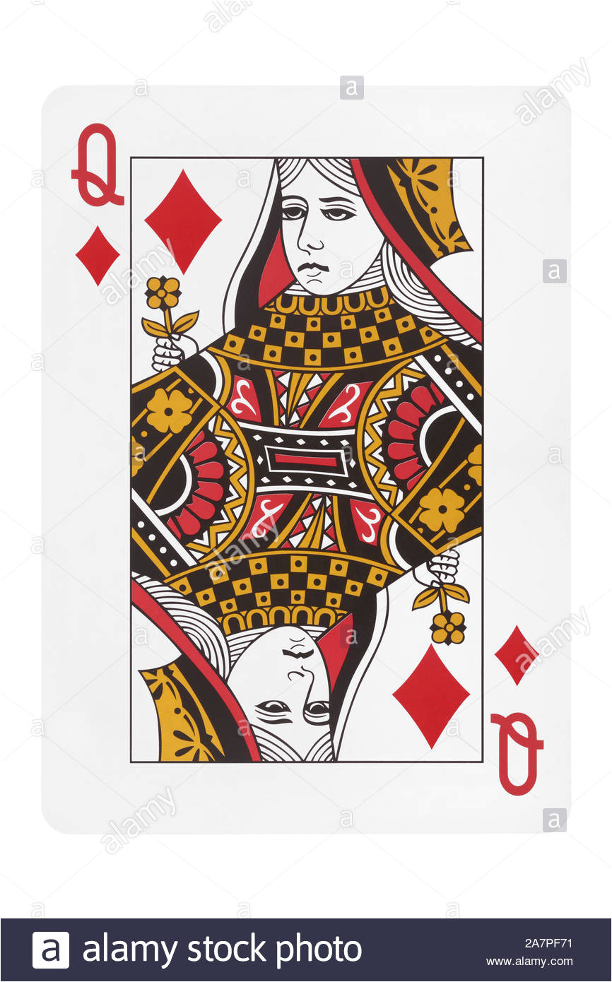 queen of diamonds playing card on white background 2a7pf71 jpg