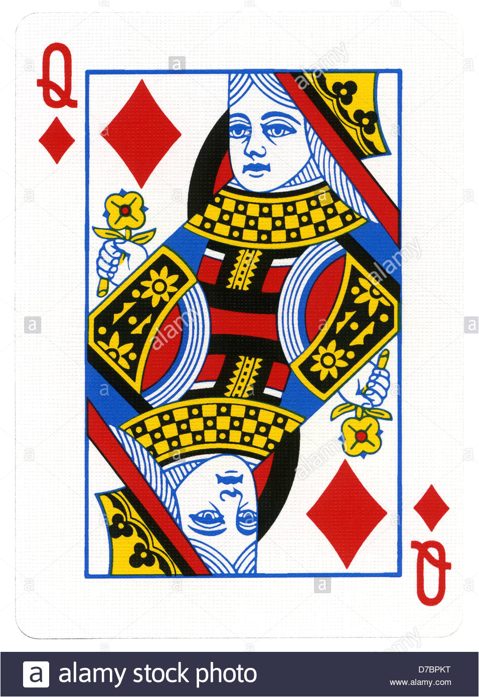 tel aviv israel april 29th 2011 queen diamonds playing card isolated d7bpkt jpg