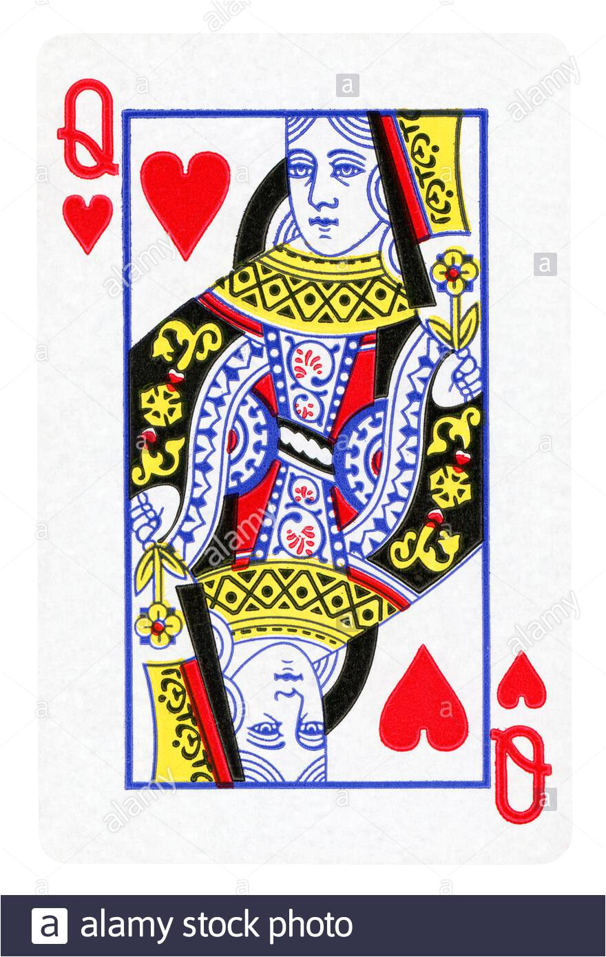 queen of hearts vintage playing card isolated on white clipping path included 2axwweb jpg