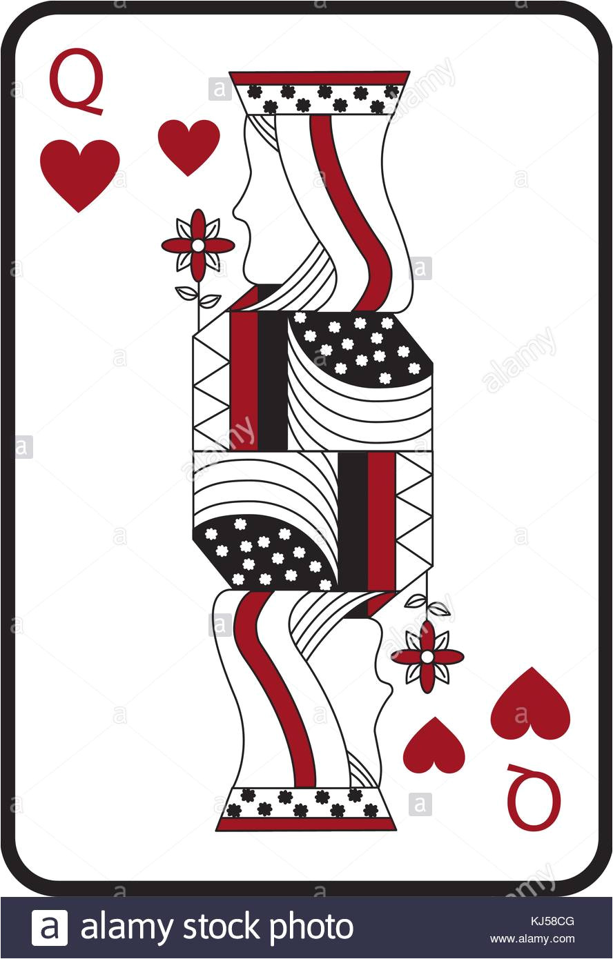 konigin der herzen franzosische spielkarten zugehorige symbol bild kj58cg jpg
