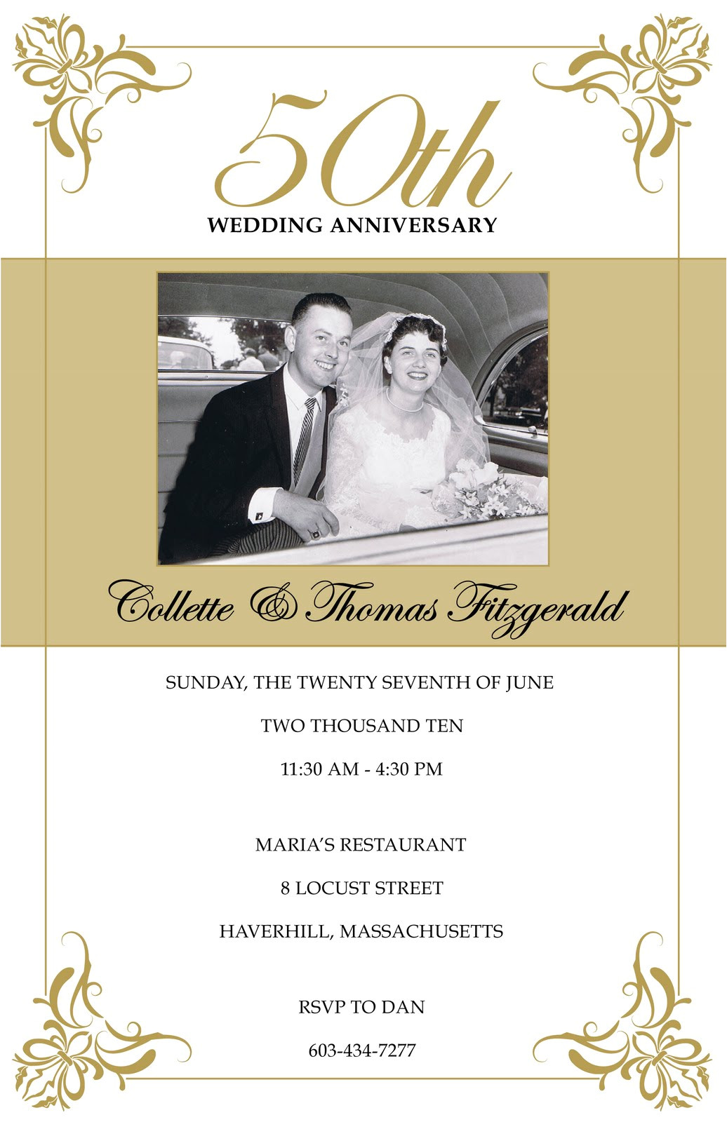 50th wedding anniversary invitations walmart jpg