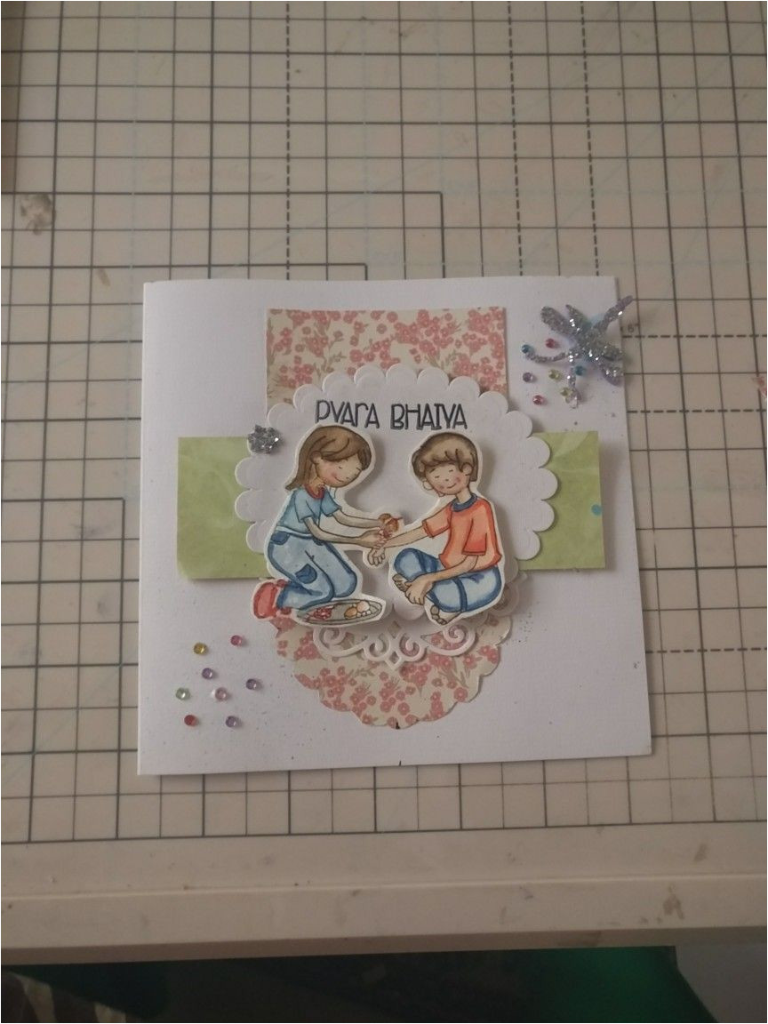 Simple Card Of Raksha Bandhan A Card for the Brother Sister Festival Raksha Bandhan