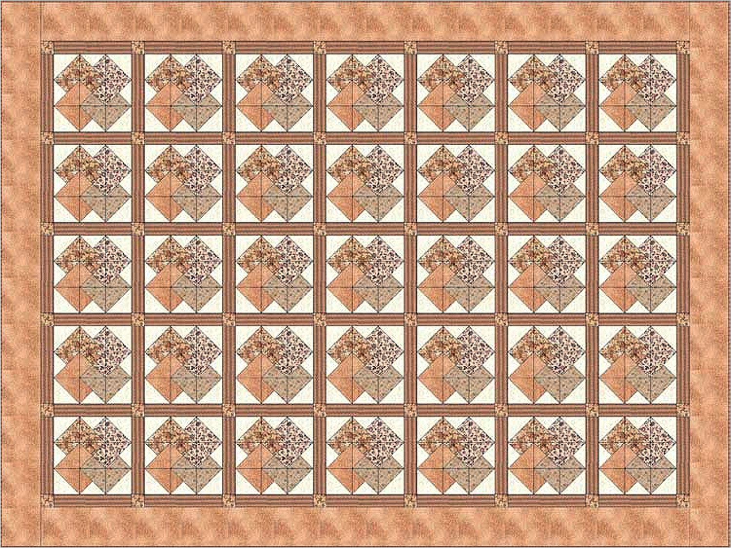 Simple Card Trick Quilt Pattern Easy Card Trick Quilt Pattern