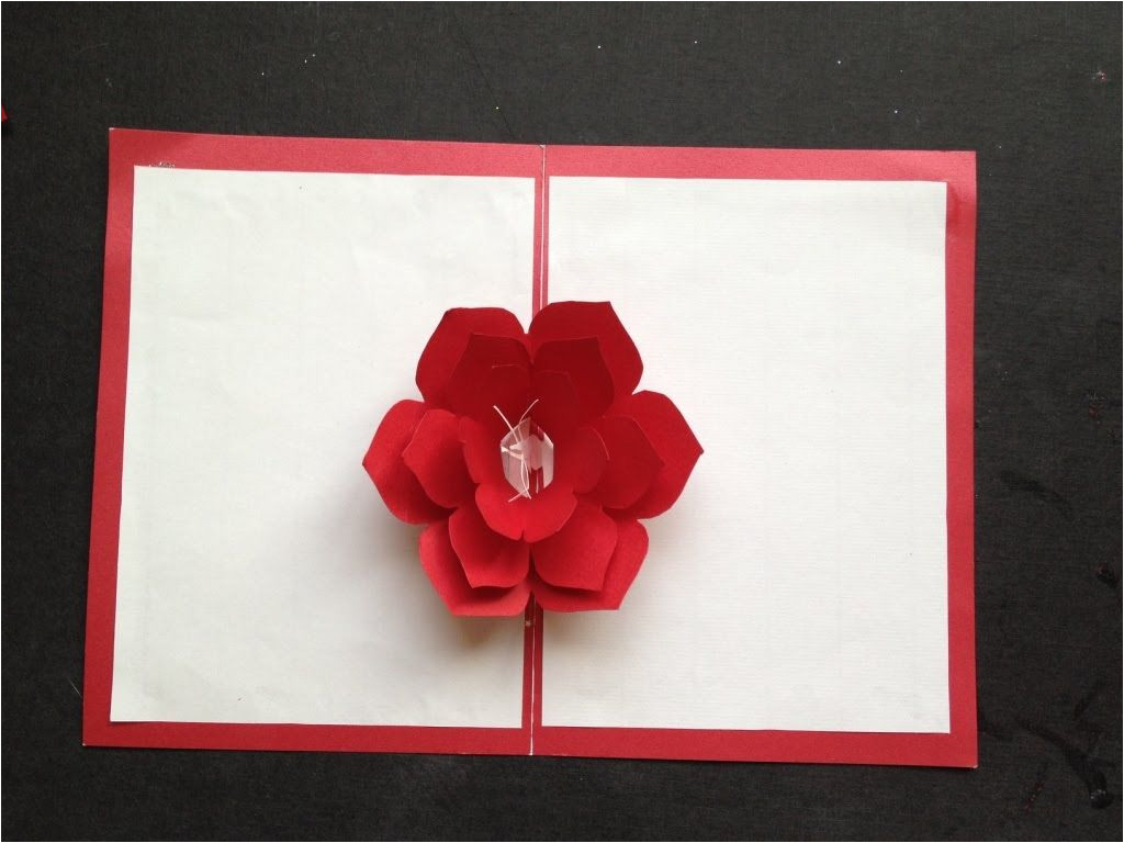 Simple Flower Pop Up Card Easy to Make A 3d Flower Pop Up Paper Card Tutorial Free