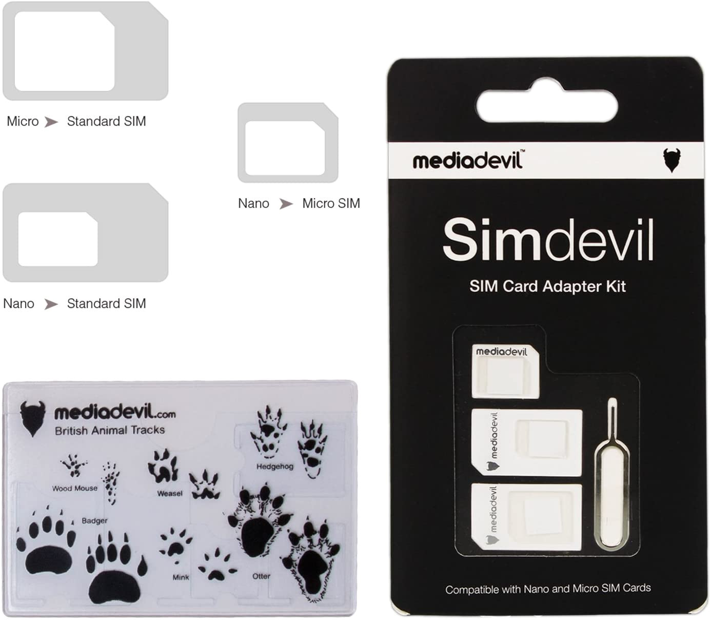 Simple Mobile Sim Card Near Me Mediadevil Simdevil 3 In 1 Sim Karten Adapter Set Nano Mikro Standard