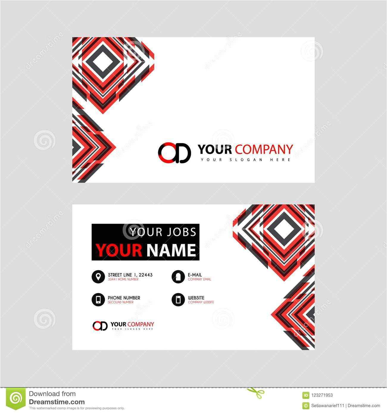 letter od logo black which included name card simple business horizontal template something like 123271953 jpg