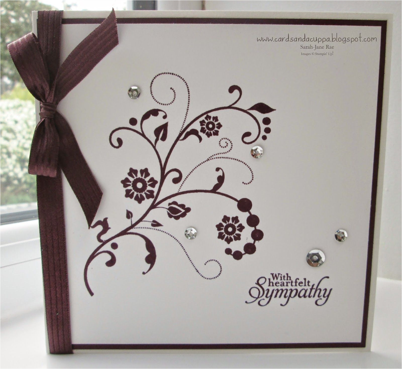 Sympathy Quotes for Flower Card Sympathy Card Using Flowering Flourishes by Stampin Up