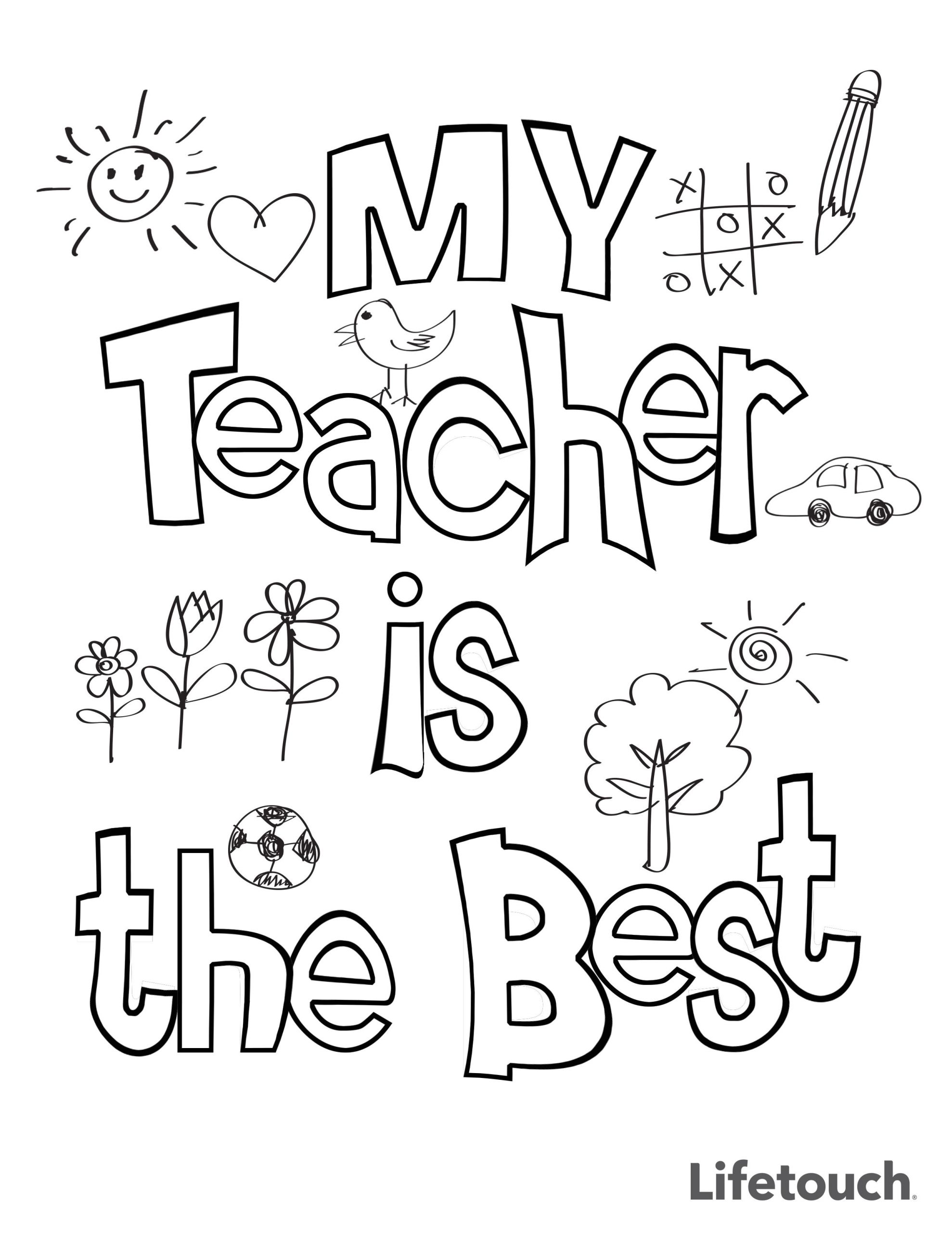 Teachers Day Card for Principal Teacher Appreciation Coloring Sheet with Images Teacher