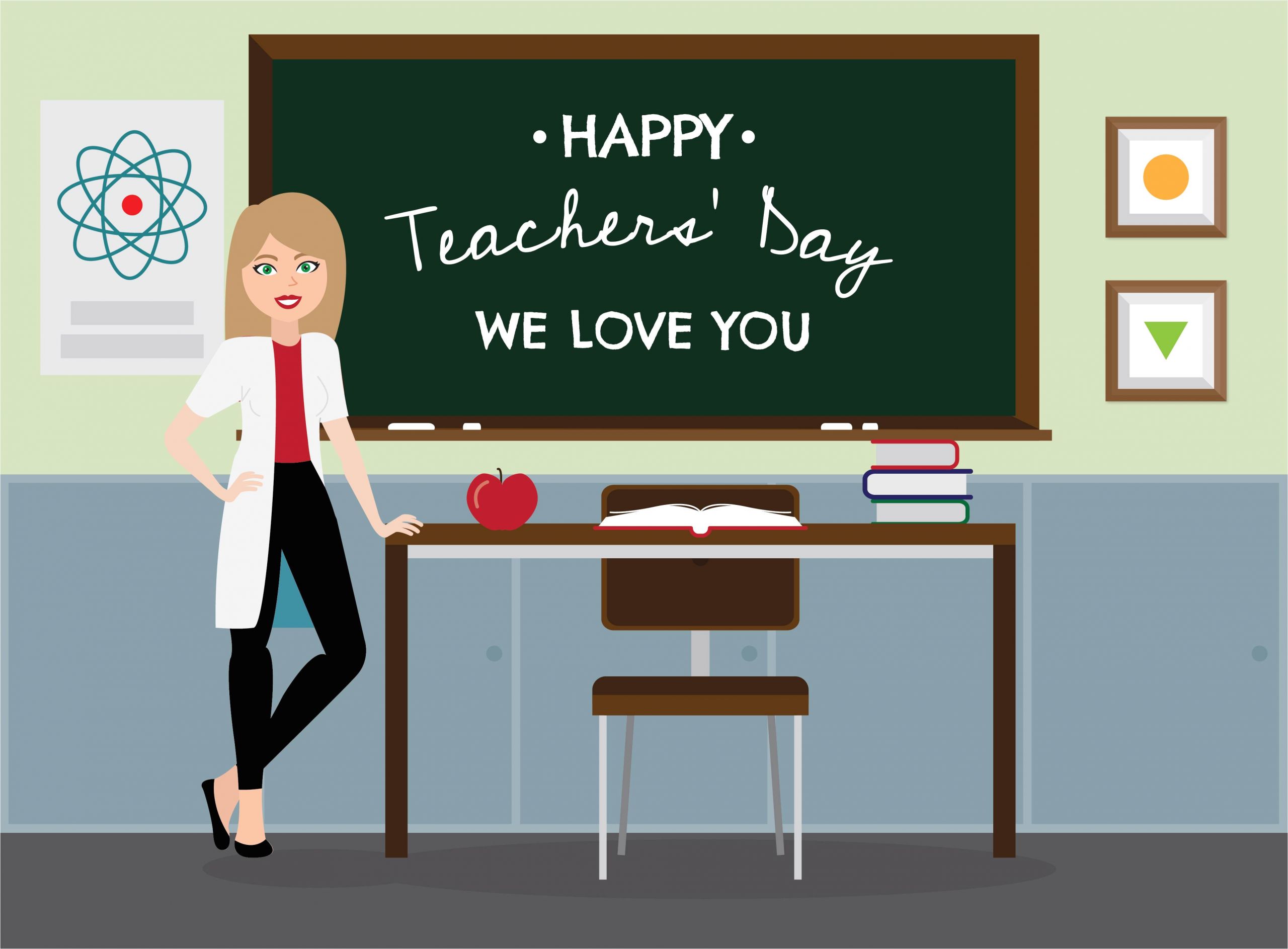 Teachers Day Card Vector Free Download Teacher S Day Background Download Free Vectors Clipart