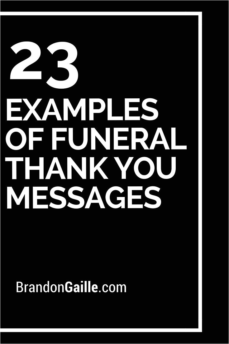 Thank You Card after Funeral 25 Examples Of Funeral Thank You Messages Thank You