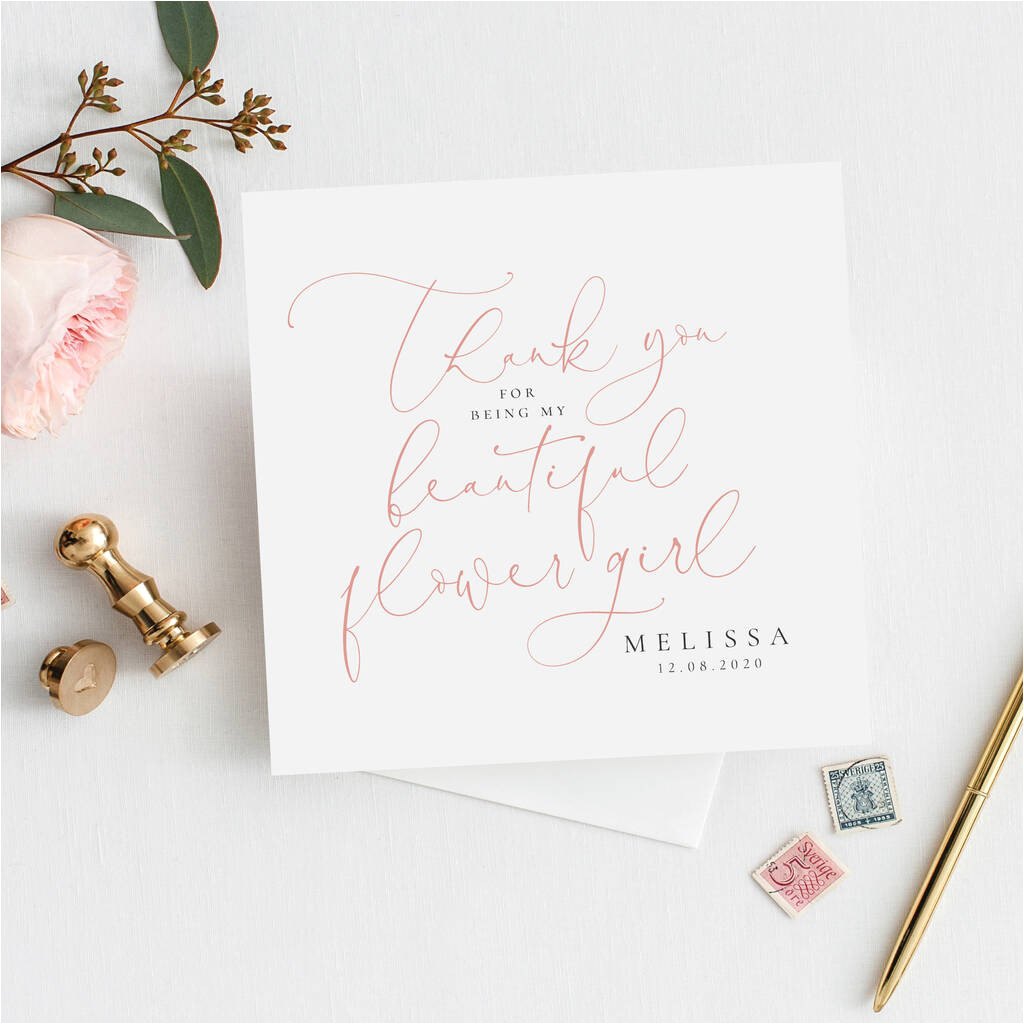 original personalised thank you bridesmaid card mock rose gold jpg