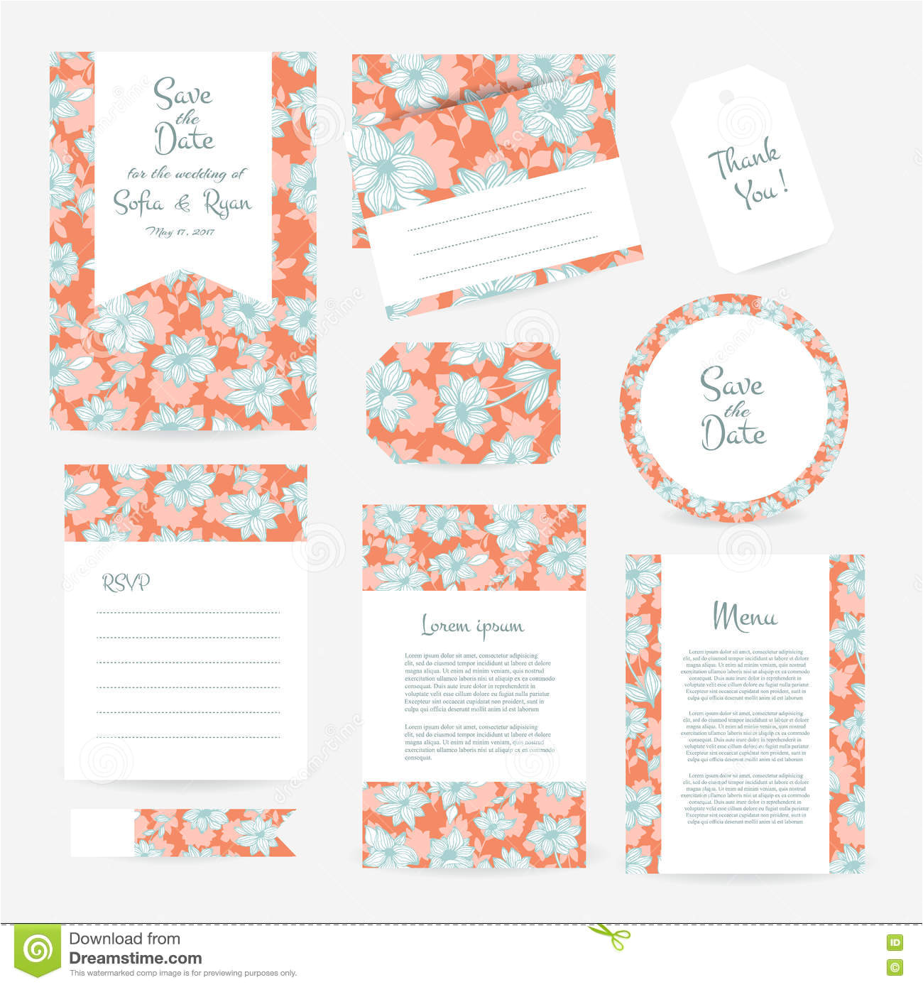vector gentle wedding cards template flower design invitation save date rsvp menu thank you card 79169060 jpg