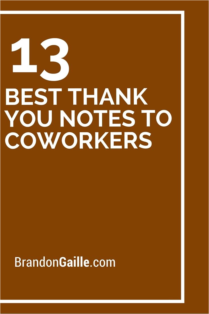 Thank You Card Quotes for Coworkers 13 Best Thank You Notes to Coworkers with Images Best