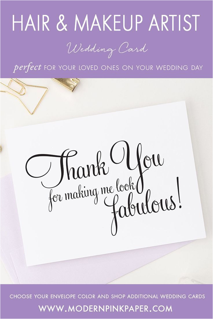 Thank You for the Beautiful Card and Gift Thank You for Making Me Look Fabulous Card for Hair Stylist