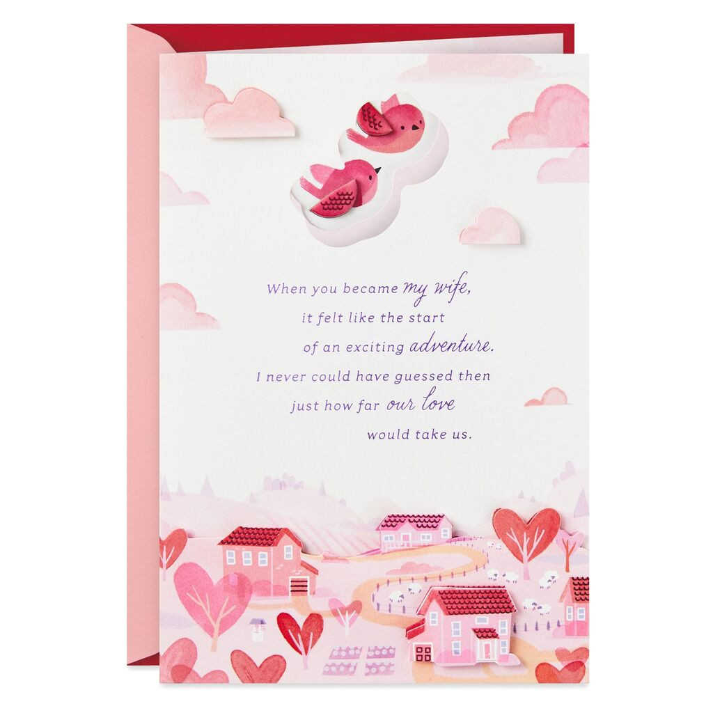 two birds in the sky valentines day card for wife 899vee3964 01 jpg