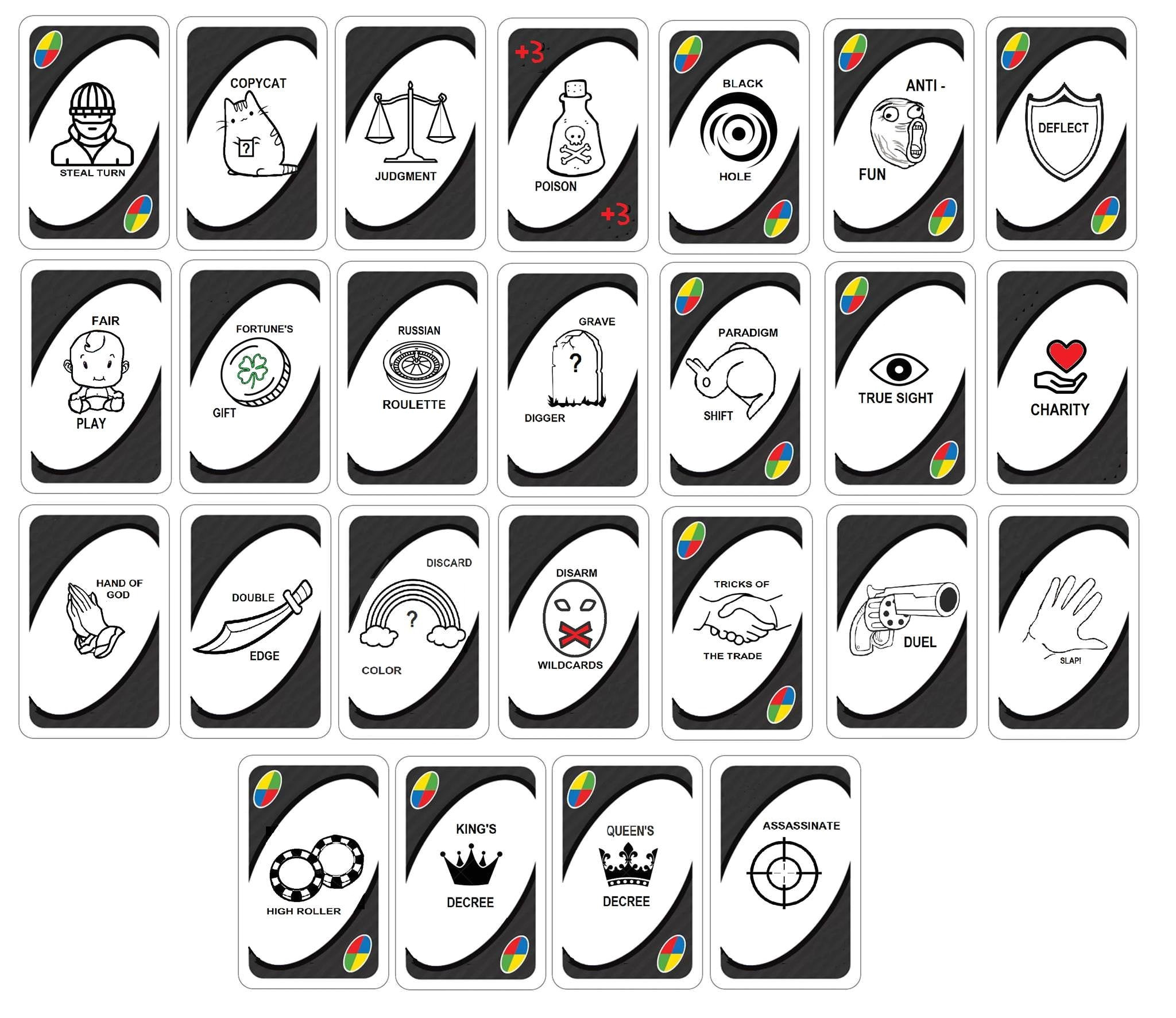 Uno attack Blank Card Ideas Uno Customizable Wild Card Expansion Complete Version