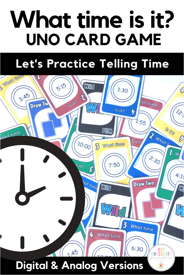 Uno Blank Card Rule Ideas Telling the Time Card Game Digital and Analog Clocks In 2020