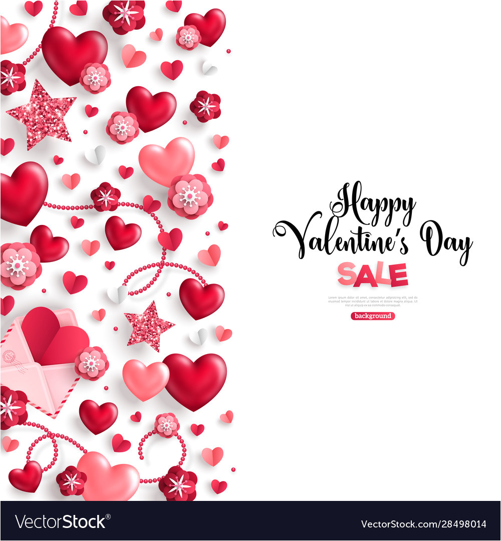 valentines day sale vertical border on white vector 28498014 jpg