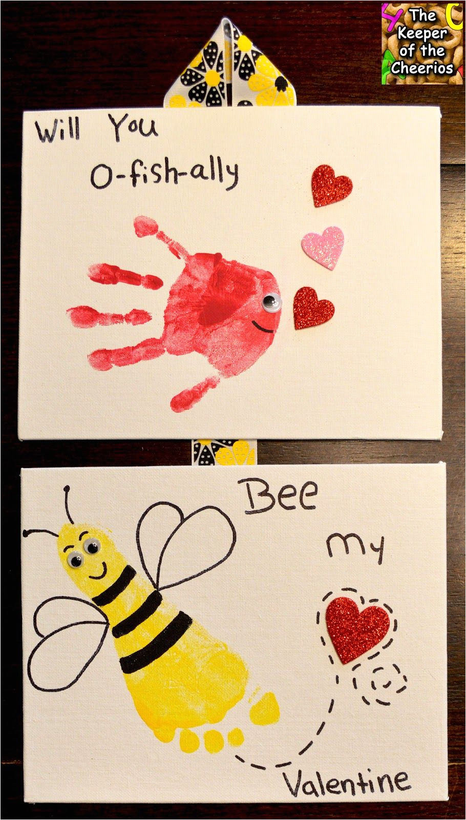 Valentine S Day Card Ideas for Kindergarten Valentines Day Hand and Footprints Will You O Fish Ally Bee