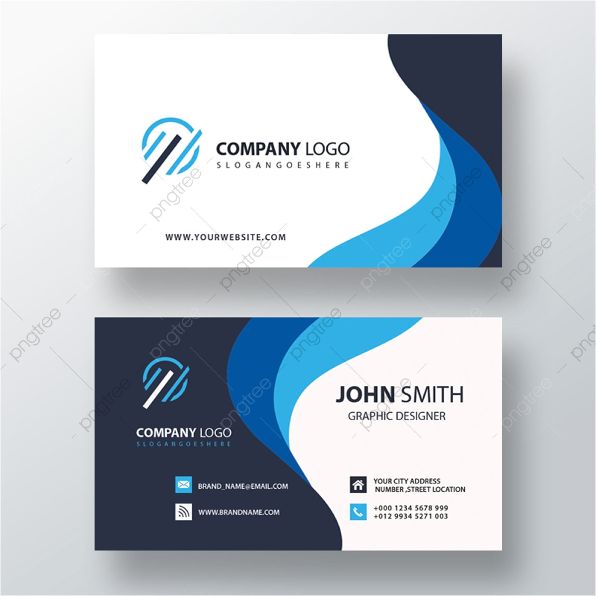 pngtree blue wavy business card png image 3755089 jpg