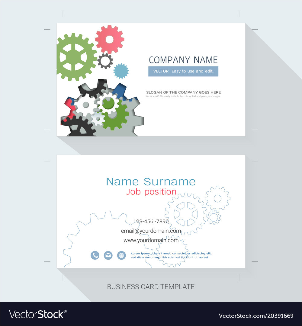 engineering business card or name card template vector 20391669 jpg
