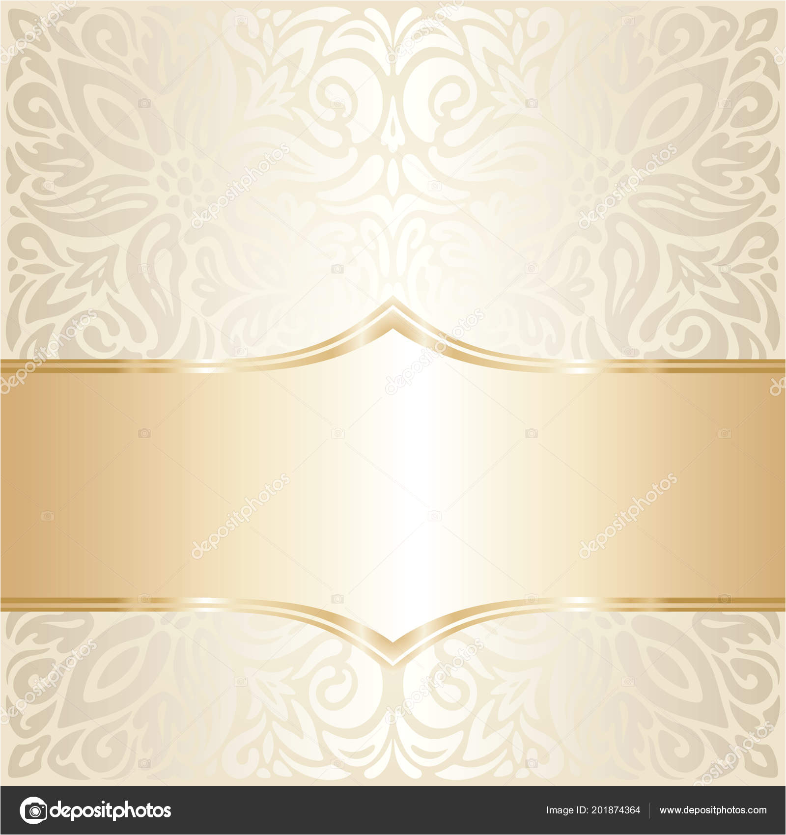 90 900339 floral wedding invitation wallpaper trend design ecru gold jpg