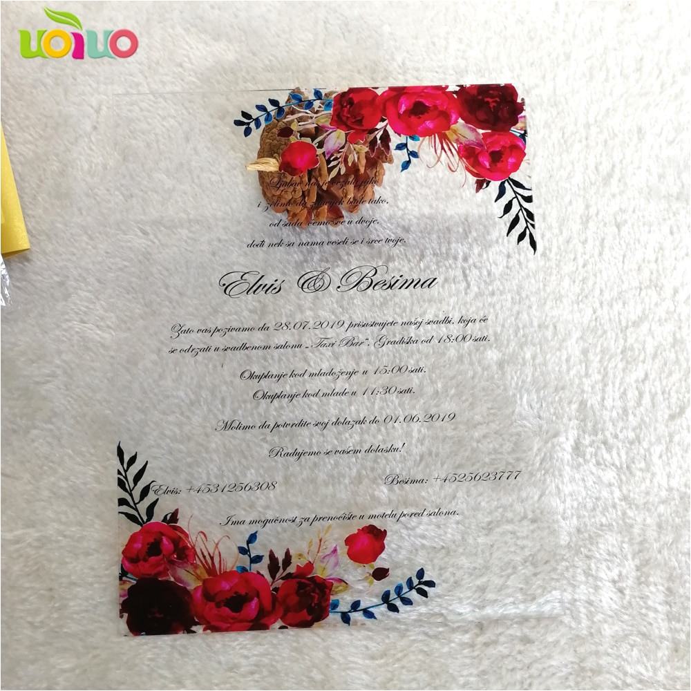 Wedding Card Printing Near Me 2018 Luxury Custom Colorful Printing Clear Acrylic Card