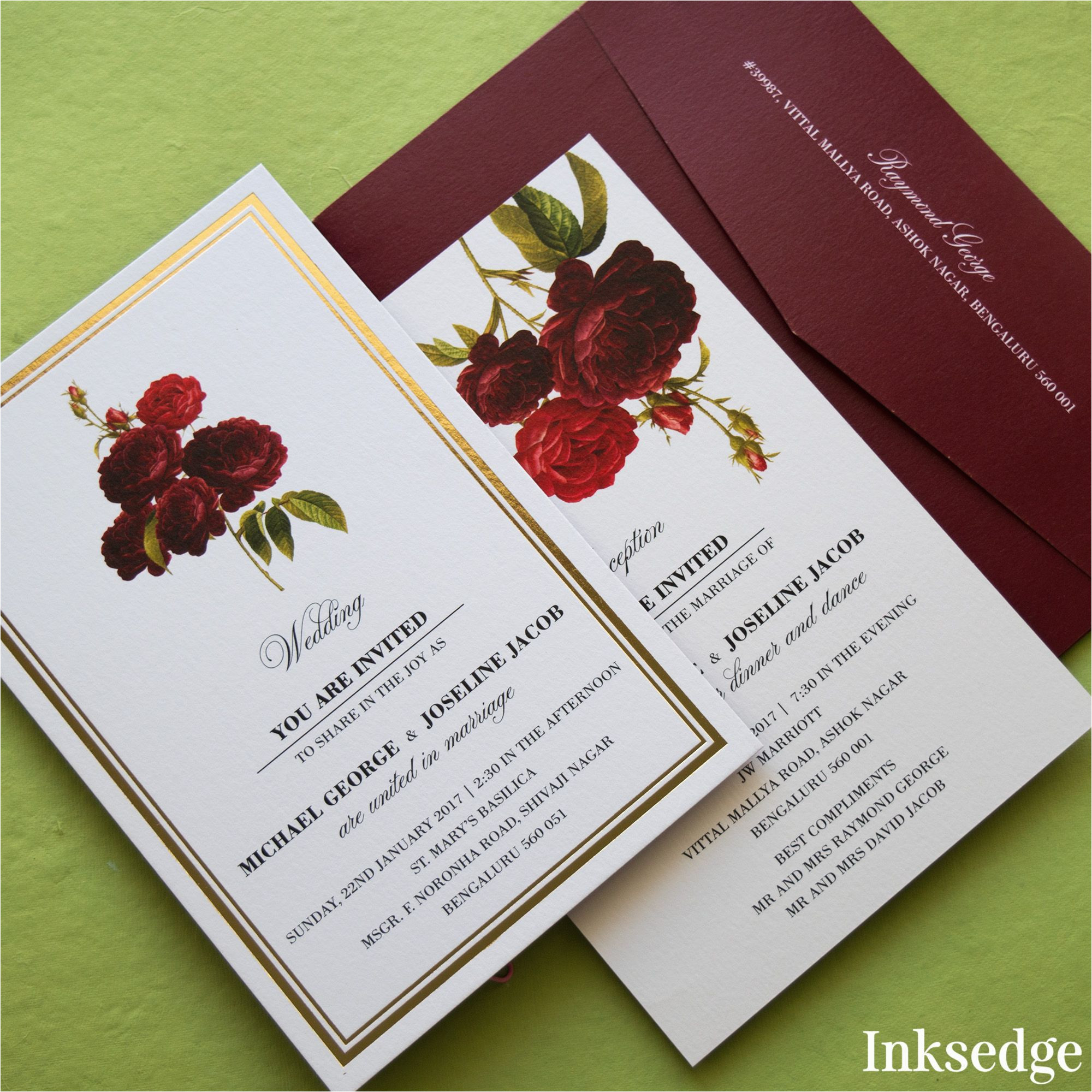 Wedding Invitation Card Flower Design Debonair Wedding Floral Cards Weddingcard Invitationcard