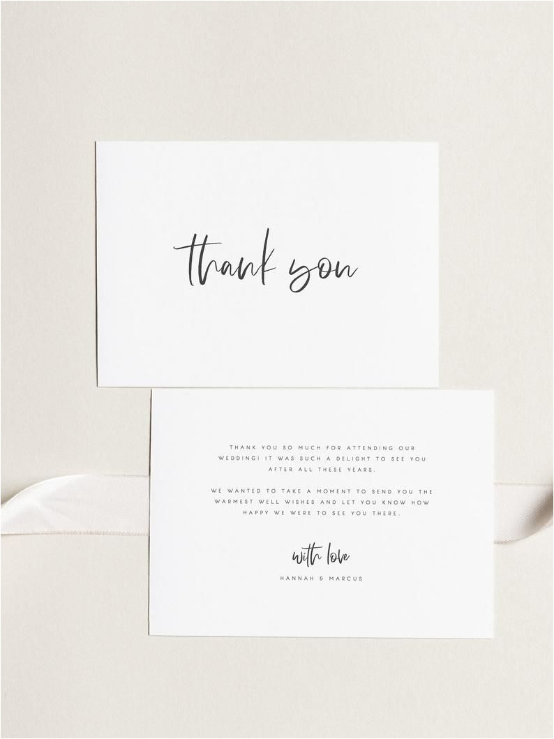 Wedding Thank You Card Template Printable Thank You Card Wedding Thank You Cards Instant