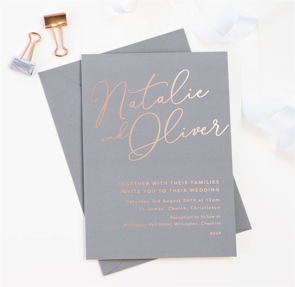 original natalie grey foil wedding invitations jpg
