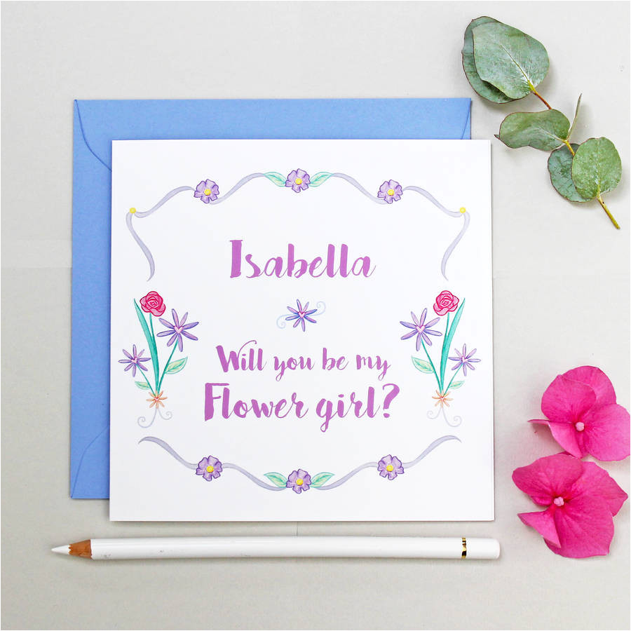 original personalised will you be my flower girl card jpg