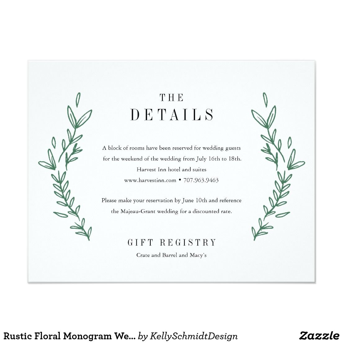 Wording for Details Card Wedding Pin On Wedding Details Card