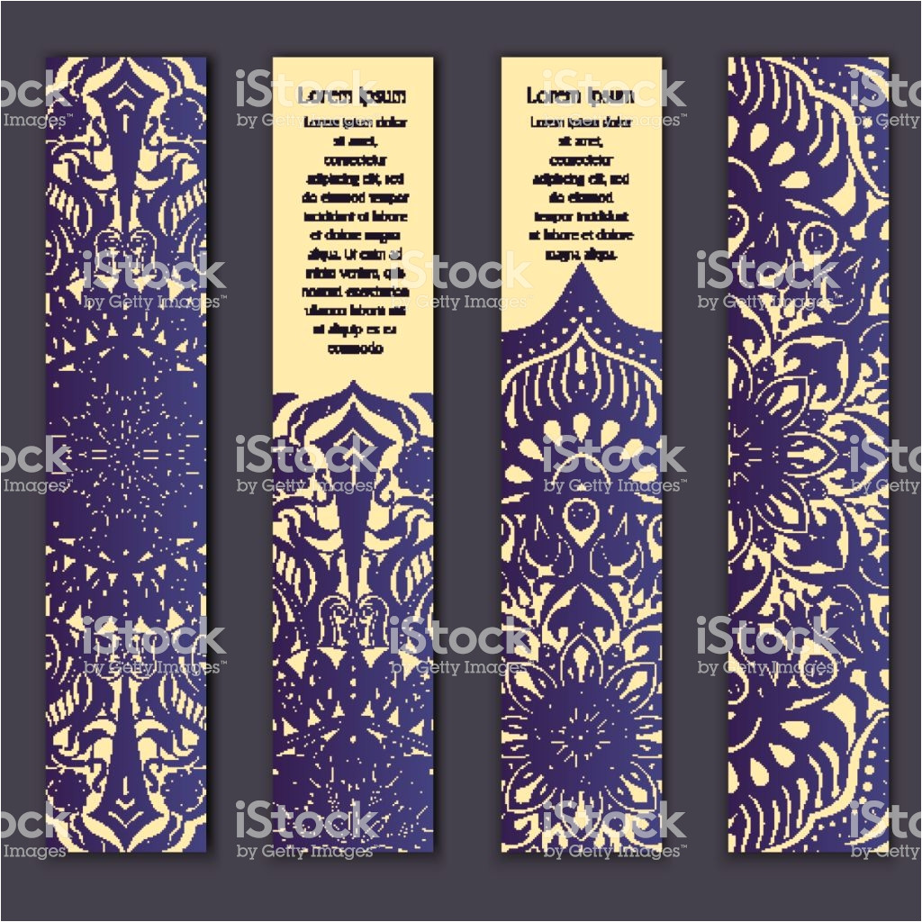 card set with floral lace decorative mandala elements background vector id690064118
