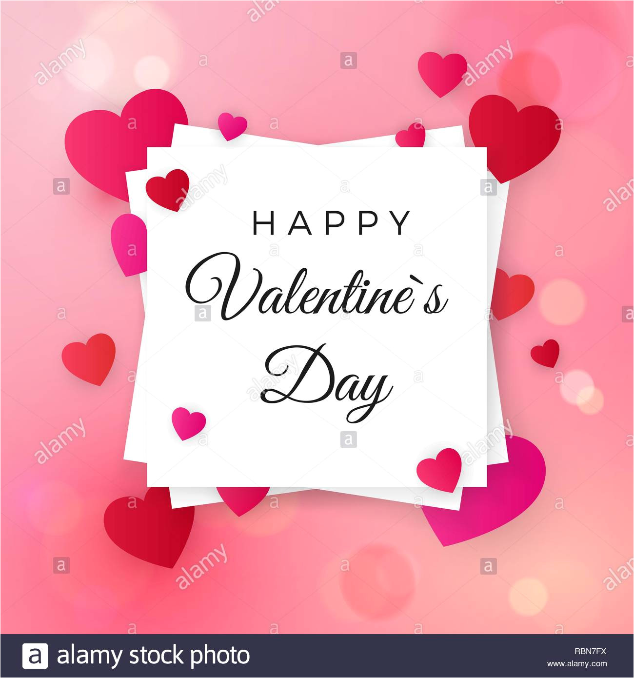 happy valentines day and wedding design elements greeting text on white label on pink background with hearts be my valentine greeting card vector i rbn7fx jpg