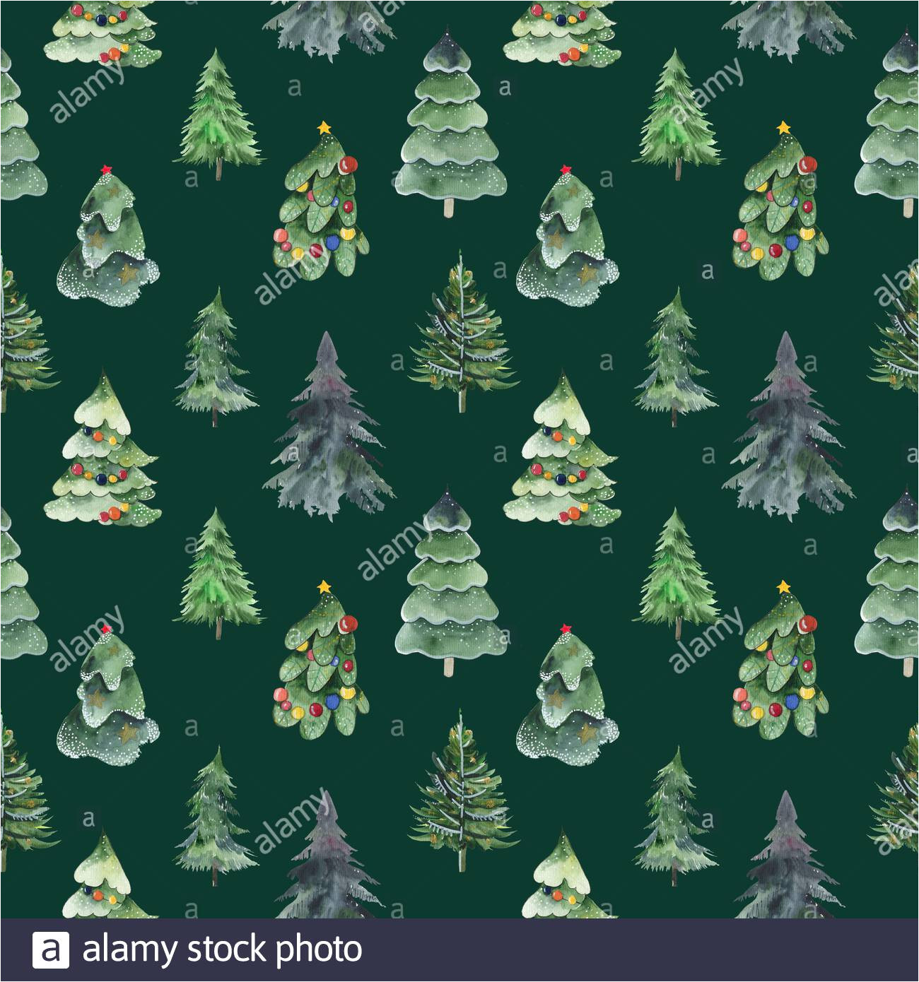 seamless pattern of christmas tree pine festive celebrate color 2abgdyd jpg