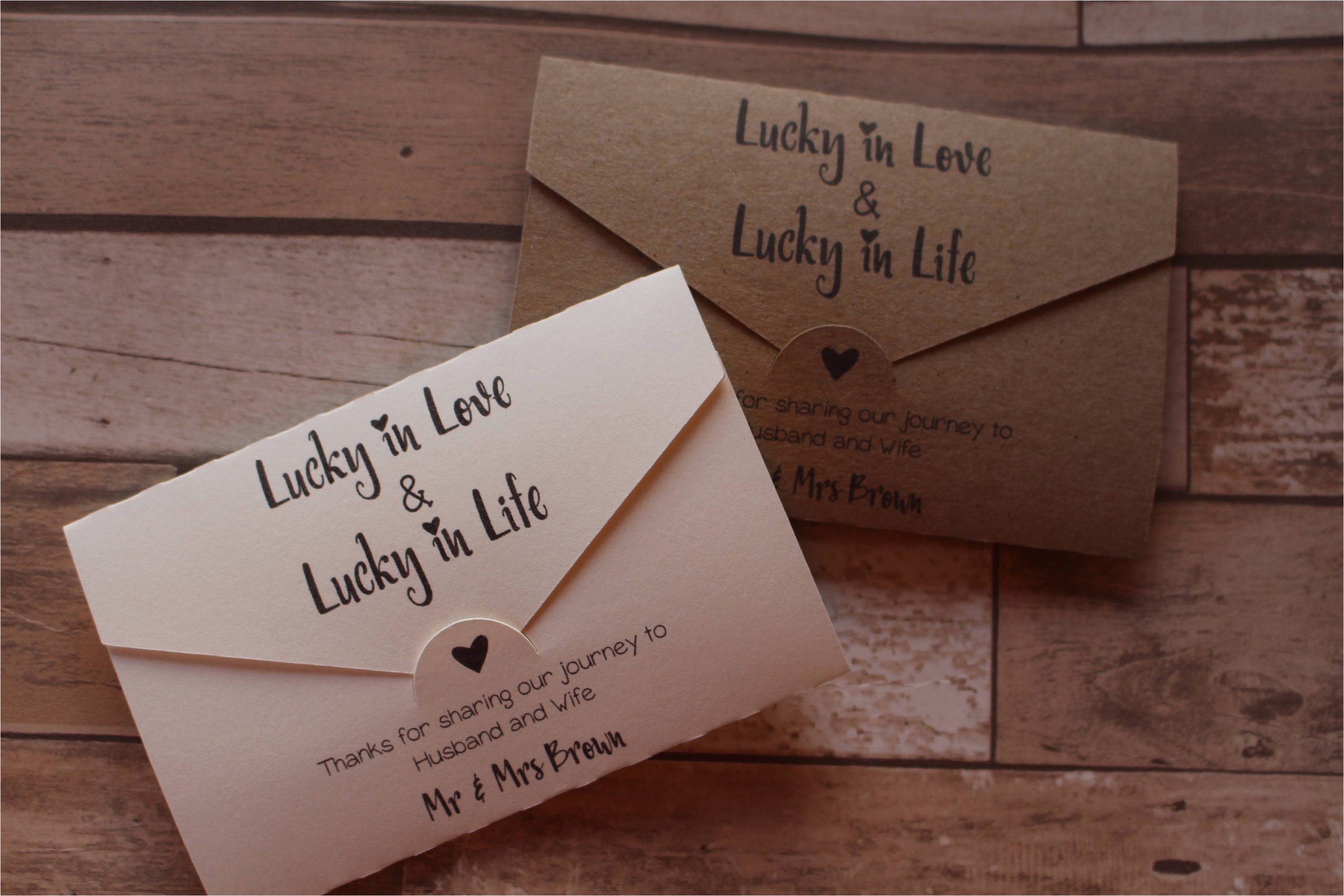 personalised wedding favour scratch card