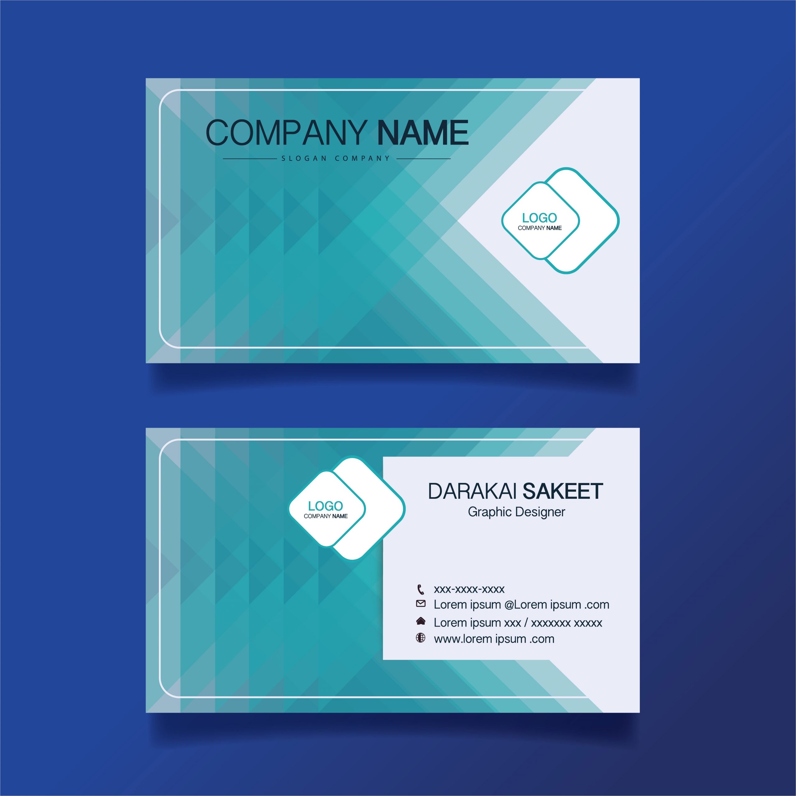 name card modern simple business card template vector illustration