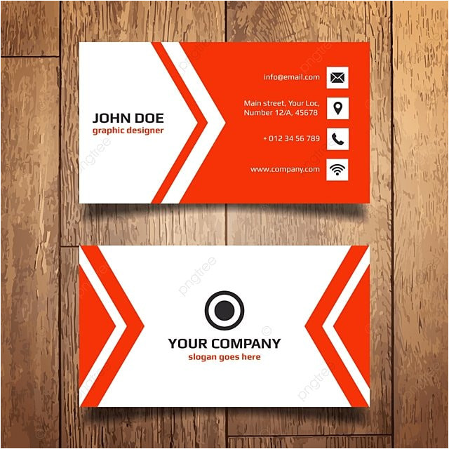 Simple Name Card Template Free Simple Red and White Name Card Template for Free Download