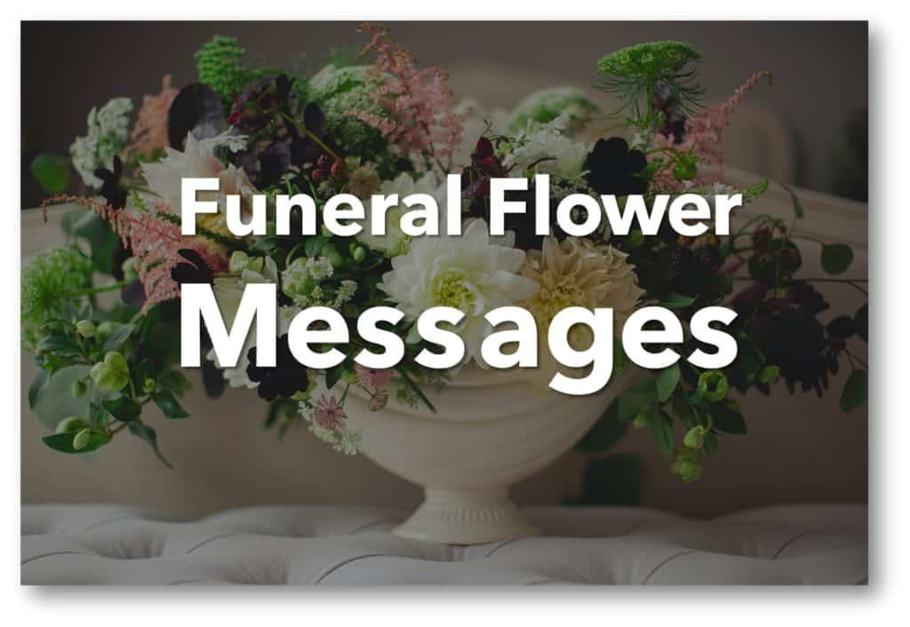 message for funeral flowers