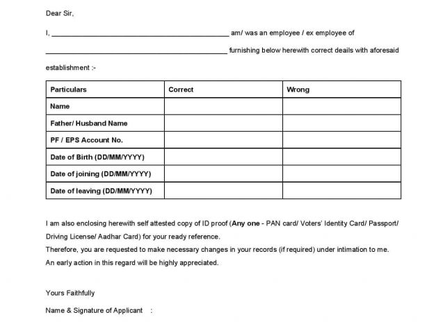 correction in aadhar card name epf namggge correction form