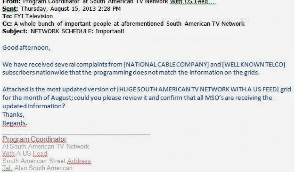 Fyi Email Template Hate Mail Correspondence About Our Competition Part 