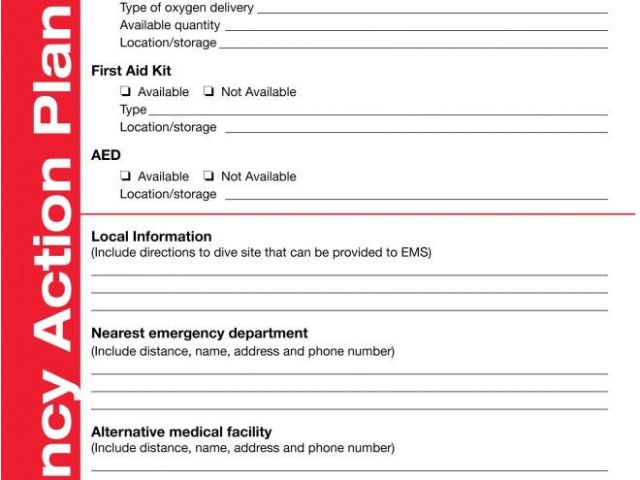 Emergency Action Plan Example Diving