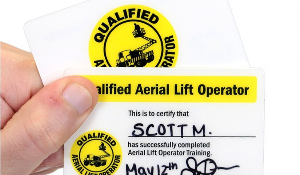 Scissor Lift Certification Card Template Qualified Aerial Lift Operator